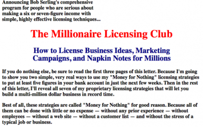 Bob Serling – Million Dollar Licensing 2.0